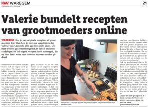 Grootmoeders Gebak in de Krant van West-Vlaanderen (2018)